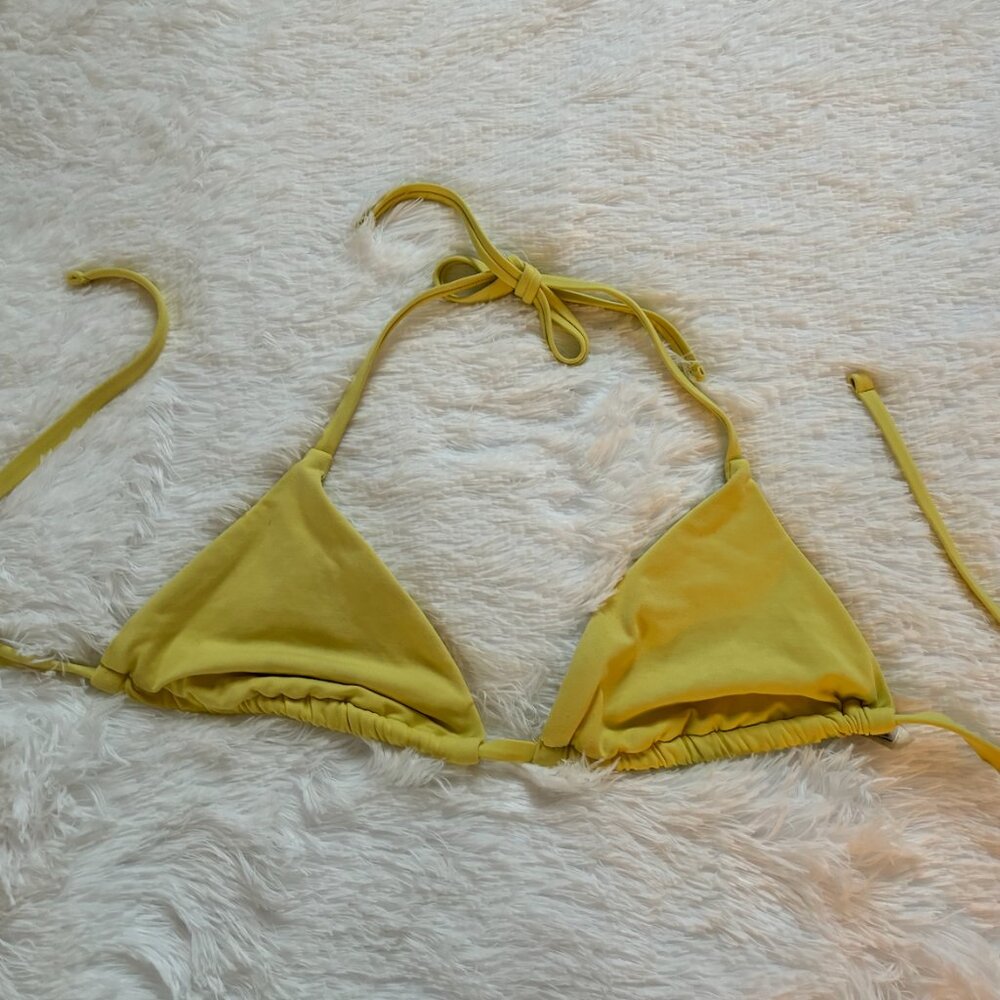 Becca Swim Becca by Rebecca Virtue Yellow Bikini Top